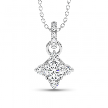 Pendant with 0.29 ct central diamond and 0.20 ct side diamonds