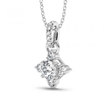 Pendant with 0.29 ct central diamond and 0.20 ct side diamonds