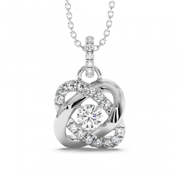 Pendant with 0.29 ct central diamond and 0.84 ct side diamonds