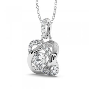 Pendant with 0.29 ct central diamond and 0.84 ct side diamonds