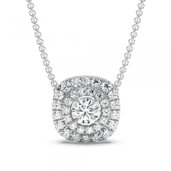 Pendant with 0.59 ct central diamond and 0.88 ct side diamonds