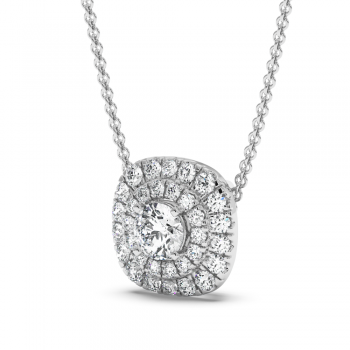 Pendant with 0.59 ct central diamond and 0.88 ct side diamonds
