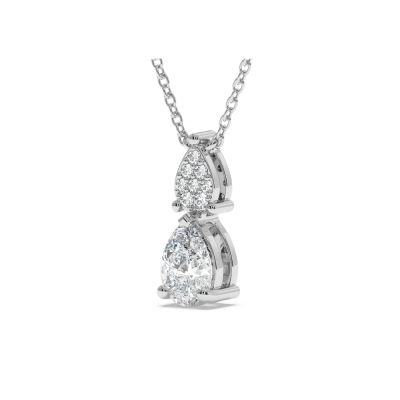 Pendant with 0.51 ct Pear Diamond and 0.04ct Round Diamonds