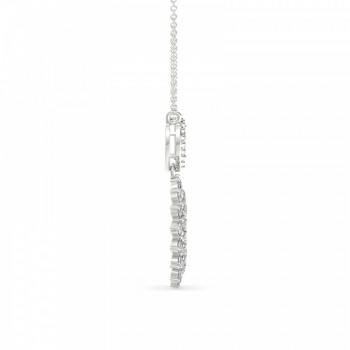 Pendant with 0.55 ct. Baget diamonds and 1.11 ct. round diamonds