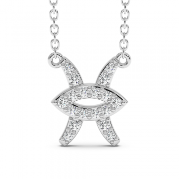 0.10 ct diamond pendant Pisces sign