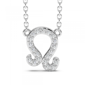 0.10 ct diamond pendant Zodiac Leo