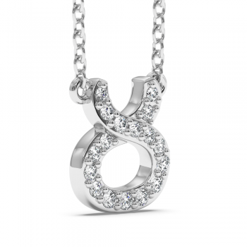 0.11 ct diamond pendant Taurus sign Taurus