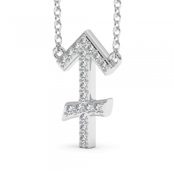 0.12 ct diamond pendant Sagittarius sign Sagittarius