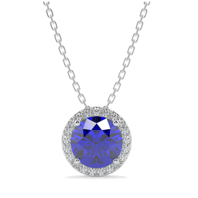 Pendant with Diamonds of 0.13 ct and Tanzanite of 0.65 ct
