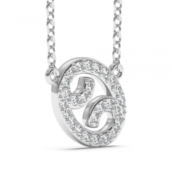 Diamond pendant 0.13 ct Cancer sign