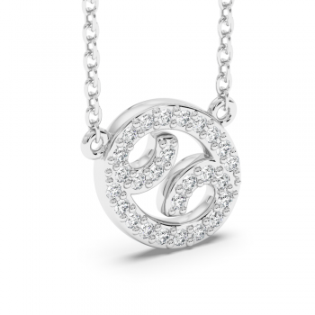 Diamond pendant 0.13 ct Cancer sign