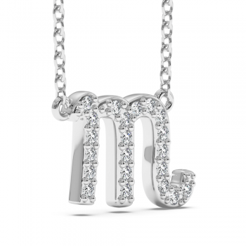0.13 ct diamond pendant Scorpio sign