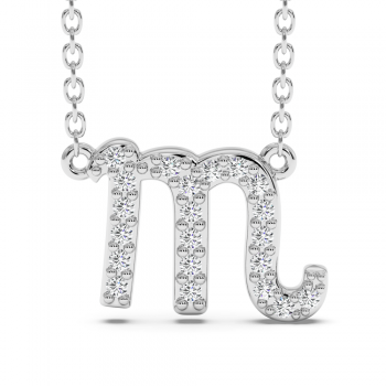 0.13 ct diamond pendant Scorpio sign