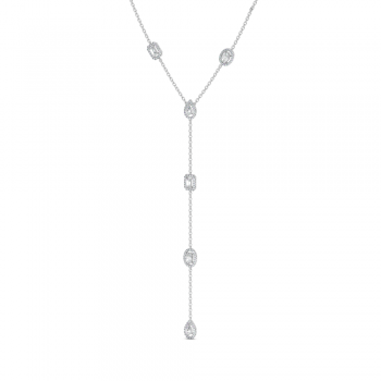 Pendant with 1.50ct Oval Cut Diamonds, 1ct Pear Cut Diamonds, 1ct Emerald Cut Diamonds and 0.74ct Round Diamonds