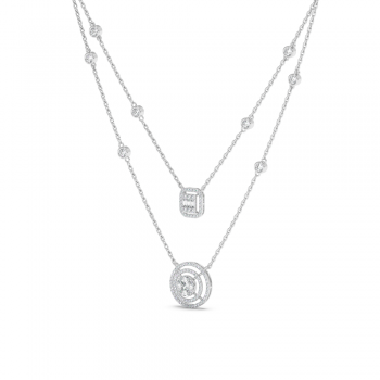 Pendant with 1.7ct Round Diamonds, 0.28ct Marquise Cut Diamonds, 0.23ct Baget Diamonds and 0.07ct Princess Cut Diamonds