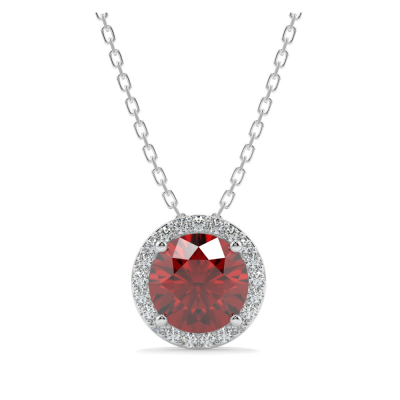 Pendant with 0.65 ct ruby and 0.13 ct diamonds