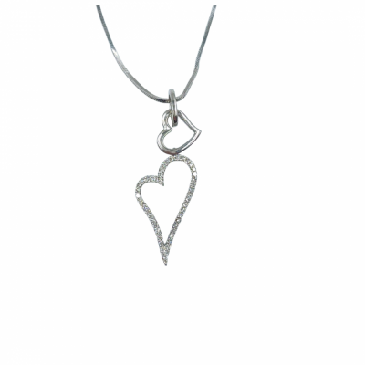 Hearts pendant with Diamonds 0.20 ct