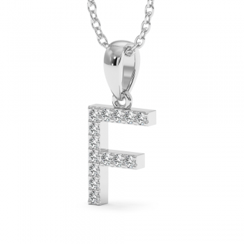 Initial pendant with 0.06 ct diamonds