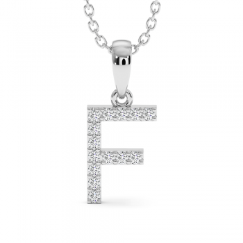 Initial pendant with 0.06 ct diamonds