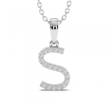 Initial pendant with 0.07 ct diamonds