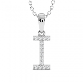 Initial pendant with 0.07ct diamonds