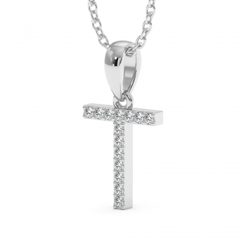 Initial pendant with 0.07ct diamonds