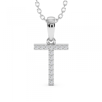 Initial pendant with 0.07ct diamonds
