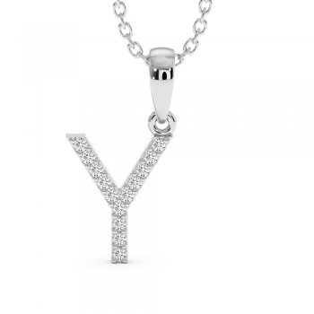 Initial pendant with 0.07ct diamonds