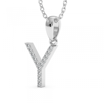 Initial pendant with 0.07ct diamonds