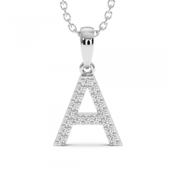 Initial pendant with 0.08 ct diamonds