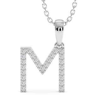 Initial pendant with 0.08 ct diamonds