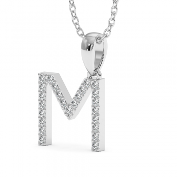 Initial pendant with 0.08 ct diamonds