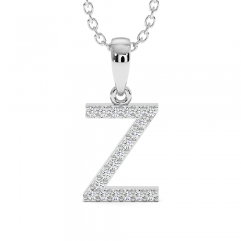 Initial diamond pendant 0.09ct