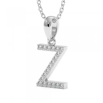 Initial diamond pendant 0.09ct