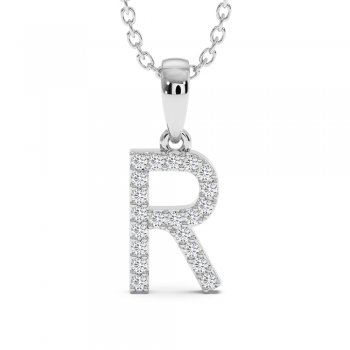 Initial pendant with 0.11 ct diamonds