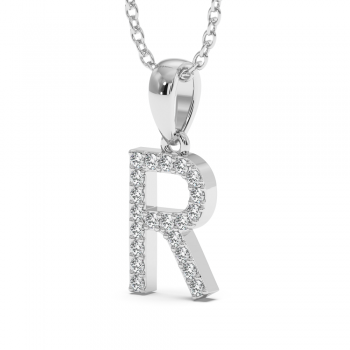 Initial pendant with 0.11 ct diamonds