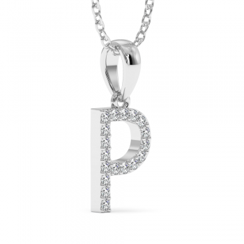 0.11 ct Diamond Initial Pendant