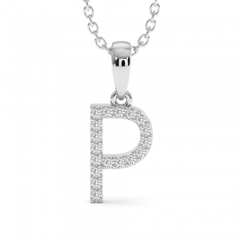 0.11 ct Diamond Initial Pendant