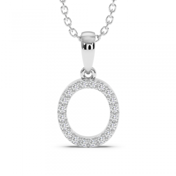Initial pendant with 0.12 ct diamonds