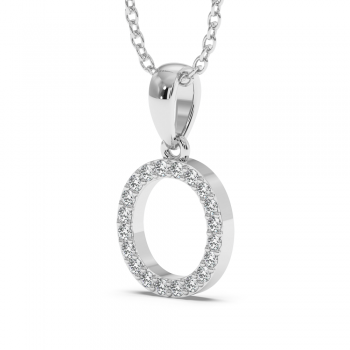Initial pendant with 0.12 ct diamonds