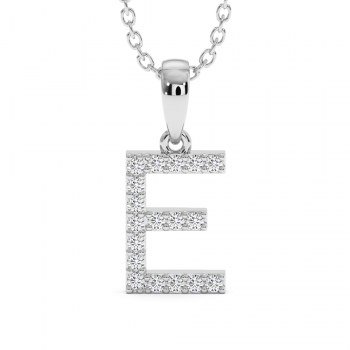 Initial pendant with 0.13 diamonds
