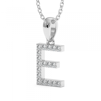 Initial pendant with 0.13 diamonds