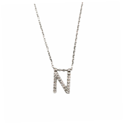 Initial pendant with 0.14 ct diamonds