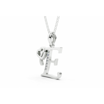 Initial E Pendant with Diamonds 0.03ct