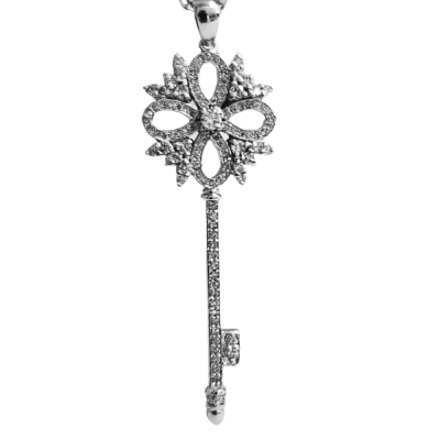 Key Pendant with Diamonds 0.56 ct