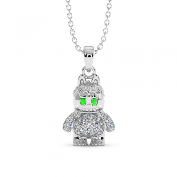 Labubu Pendant with Diamonds 0.14ct