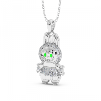 Labubu Pendant with Diamonds 0.15ct