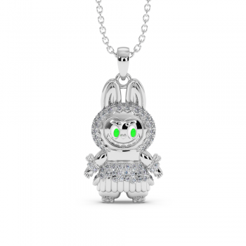 Labubu Pendant with Diamonds 0.15ct