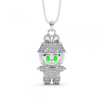 Labubu Pendant with Diamonds 0.33ct