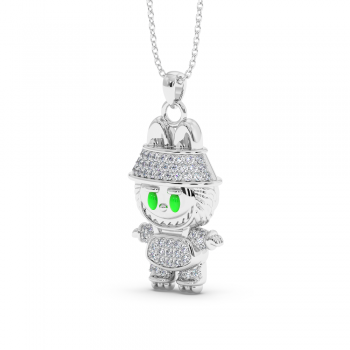 Labubu Pendant with Diamonds 0.33ct